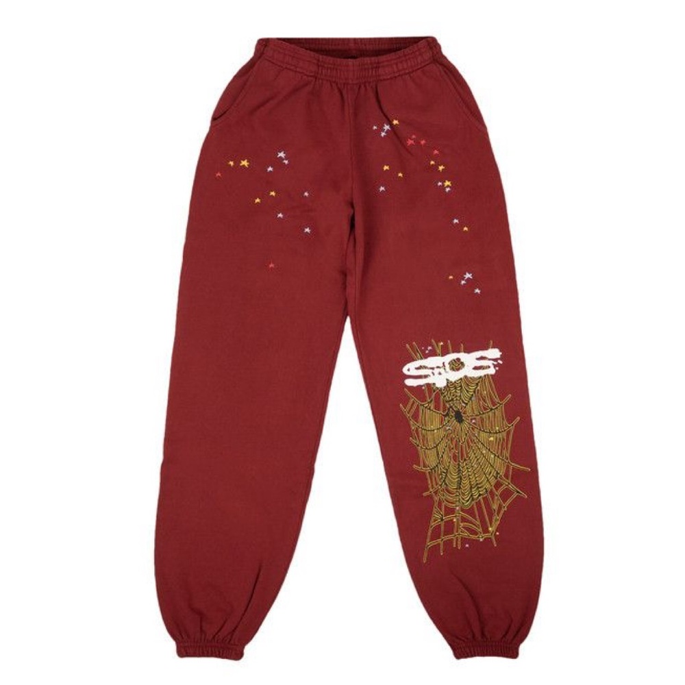Sp5der Sweatpants ‘Maroon’
